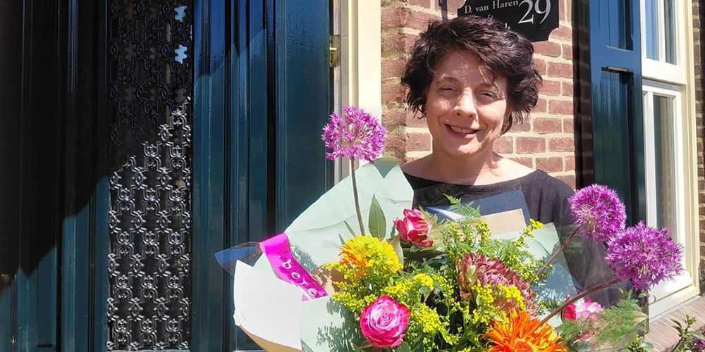 Weekboeket voor Rosie Lelivelt in Sint Hubert