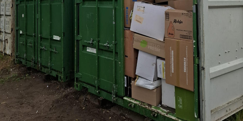 Papier- en ijzercontainer Vilheide Mill i.v.m. vakantie 9 augustus gesloten 