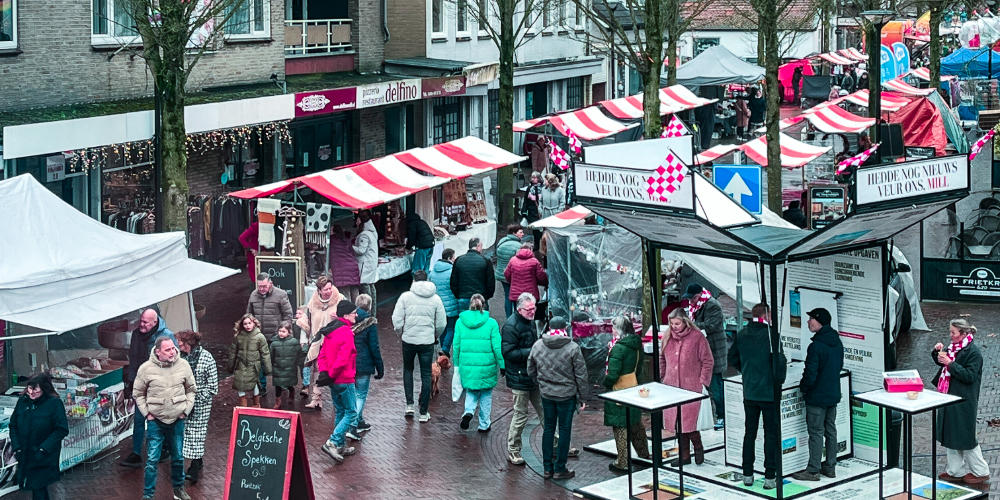 Sfeervolle Kerstmarkt op zondag 14 december in Mill