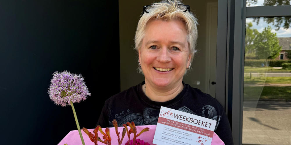 Weekboeket voor Ilse Selten in Mill